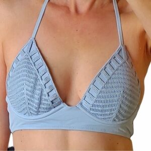 Shade & Shore blue swimsuit bikini bra Size 34B